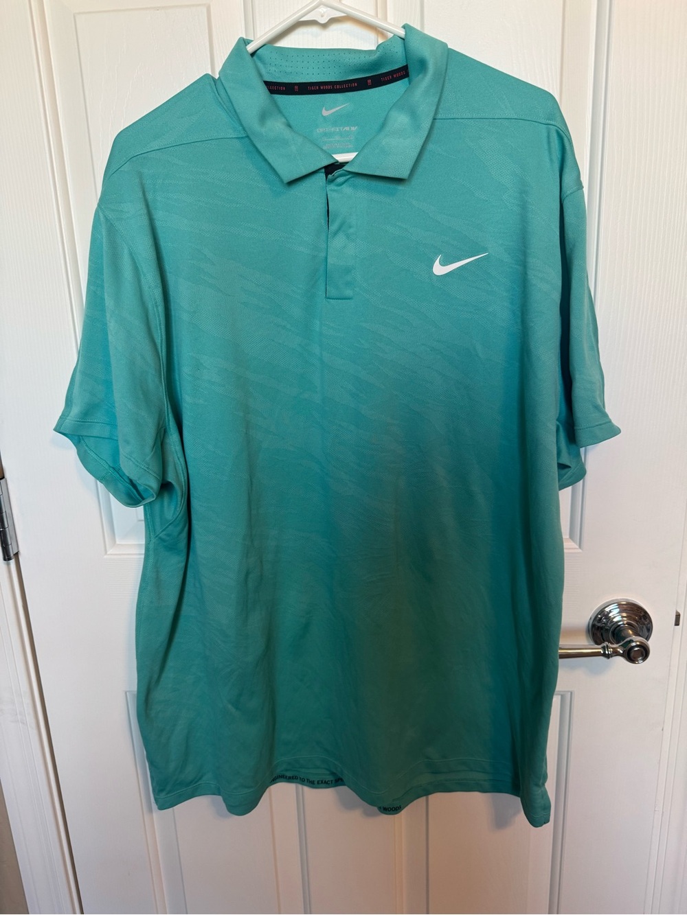 Nike Dri-Fit ADV Tiger Woods Men's Teal Golf Polo XL